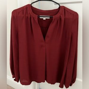 Burgundy Blouse - Small Petite